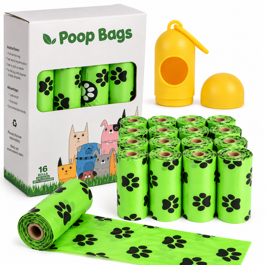 Dog Poop Bags – 240 Bags + Dispenser