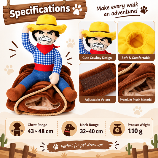 Cowboy Rider Dog Costume