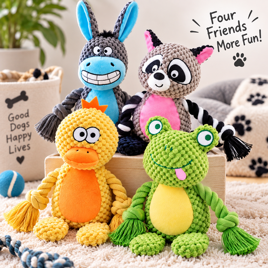 Squeaky Plush Dog Toy