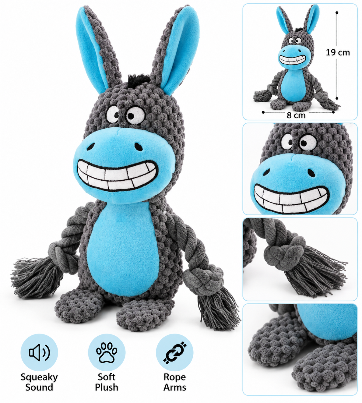 Squeaky Plush Dog Toy