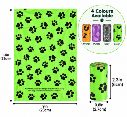Dog Poop Bags – 240 Bags + Dispenser
